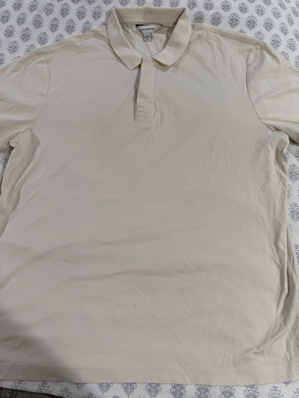 Club Monaco Men’s Butter White Polo Shirt size Large NWOT